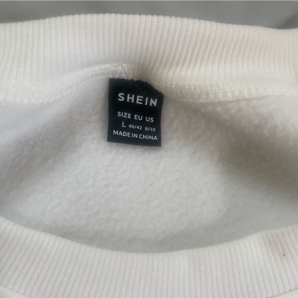 SHEIN White BRIDE Fleece-Lined Sweatshirt - Picture 3 of 6
